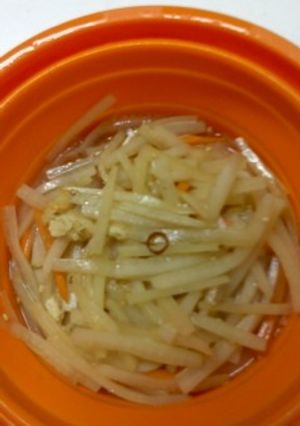 節約！レンジでチン♪大根の皮のきんぴら-レシピのメイン写真