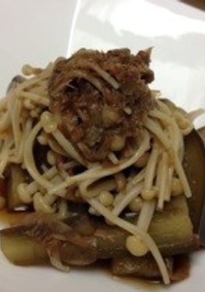 シンプルに！なすとえのきのおかか煮-レシピのメイン写真