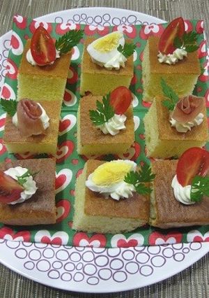 ケーキみたいなプチデコケークサレ-レシピのメイン写真