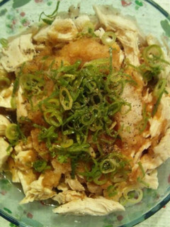 鶏むね肉のおろしポン酢あえ♪-レシピのメイン写真