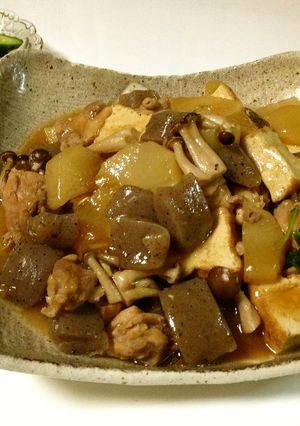 あんかけ風!厚揚げとこんにゃくの煮物-レシピのメイン写真