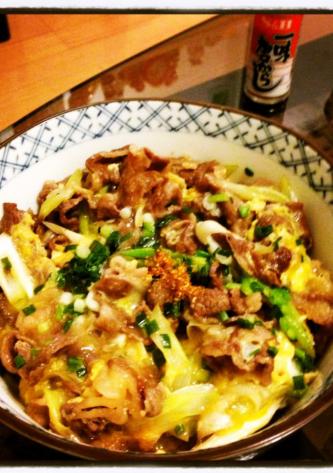 ねぎたっぷりの甘辛牛とじ丼-レシピのメイン写真