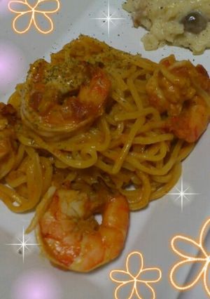 ☆海老たっぷりトマトクリームパスタ☆-レシピのメイン写真