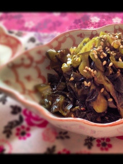 熊本人オススメの食べ方*高菜の油炒め-レシピのメイン写真