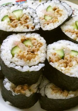 甘酢生姜と豚肉のスタミナ太巻き-レシピのメイン写真