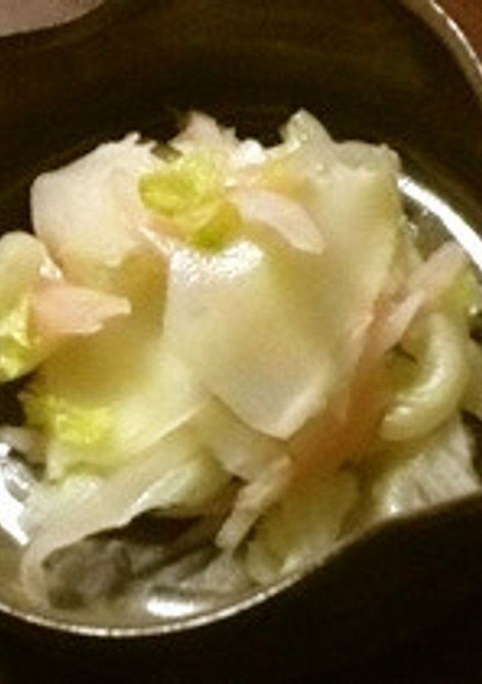 レタスの芯の新生姜和え-レシピのメイン写真
