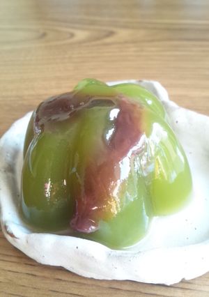 つぶあん イン 抹茶ゼリー-レシピのメイン写真