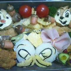 チプデとドナデジのディズニーキャラ弁当-レシピのメイン写真