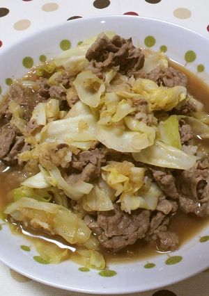 ☆牛肉とキャベツのおろしポン酢炒め☆-レシピのメイン写真