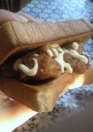 がっつり！朝食唐揚げサンド-レシピのメイン写真