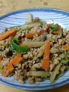 野菜と鶏そぼろの香りみそきんぴら-レシピのメイン写真