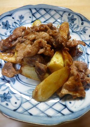 まこもたけと豚肉の焼き肉のたれ味炒めもの-レシピのメイン写真