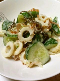 簡単★きゅうりとちくわの塩昆布マヨサラダ-レシピのメイン写真