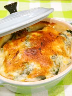 鮭とほうれん草のホワイトソース焼き。-レシピのメイン写真