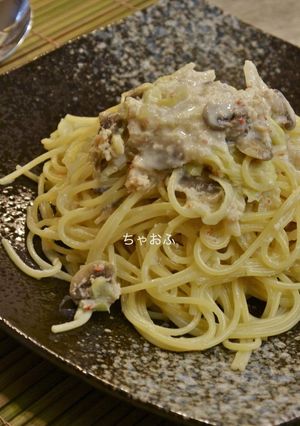マッシュルームカニクリームパスタ-レシピのメイン写真