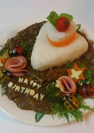 誕生日デコカレー-レシピのメイン写真