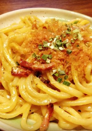 カルボうどん（和風カルボナーラ）-レシピのメイン写真