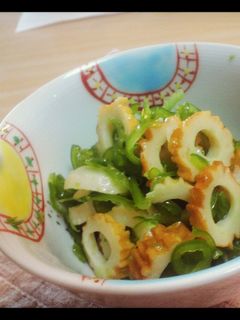 ピーマンとちくわの胡麻油和え-レシピのメイン写真
