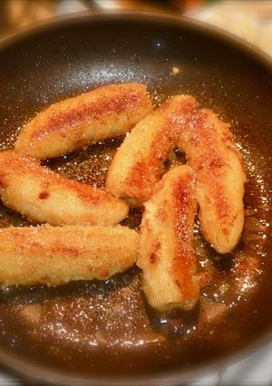 ラム酒でフライさせたフライドバナナ-レシピのメイン写真