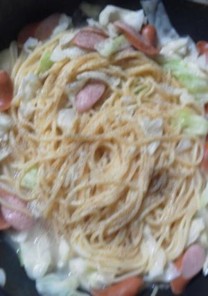 ズボラクリームパスタ-レシピのメイン写真