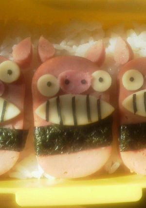 キャラ弁 三匹の子ブタ-レシピのメイン写真