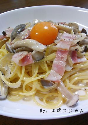 きのこたっぷり☆和風カルボナーラ-レシピのメイン写真