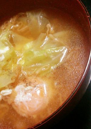 5分でチキンラーメンにちょいアレンジ！-レシピのメイン写真