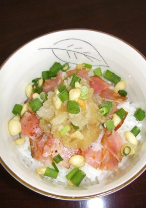 簡単✤手抜き✤ベーコンおろし丼-レシピのメイン写真