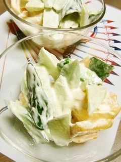 はやとウリと柿のマヨネーズサラダ-レシピのメイン写真