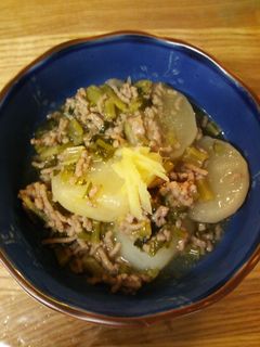 生姜でぽかぽか かぶのひき肉あんかけ-レシピのメイン写真