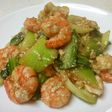 エビとチンゲン菜のオイスターソース炒め♪
