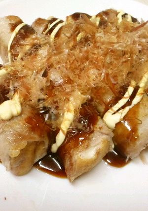 お好み焼き風に♪厚揚げの肉巻き-レシピのメイン写真
