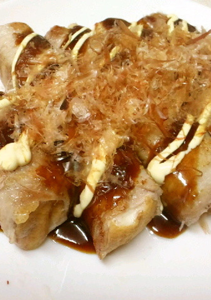 お好み焼き風に♪厚揚げの肉巻き-レシピのメイン写真