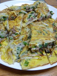 野菜たっぷり お好み焼き風チヂミ-レシピのメイン写真