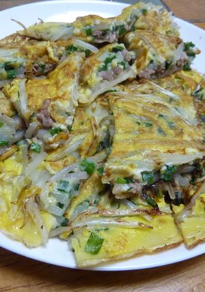 野菜たっぷり　お好み焼き風チヂミ-レシピのメイン写真