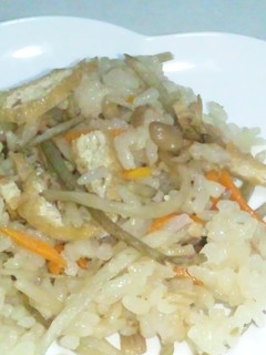 ごぼうの炊き込みご飯♬なめ茸味-レシピのメイン写真