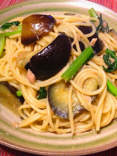 なすとほうれん草のパスタ-レシピのメイン写真