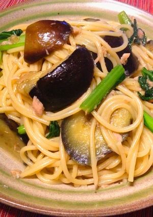 なすとほうれん草のパスタ-レシピのメイン写真