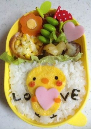 キャラ弁☆ハートを持ったヒヨコちゃん-レシピのメイン写真