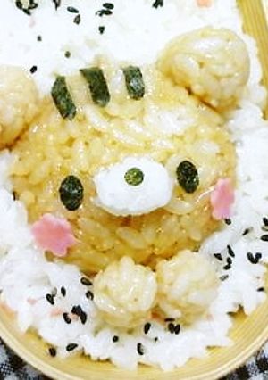 キャラ弁*ポコンと埋め込みリスさん-レシピのメイン写真