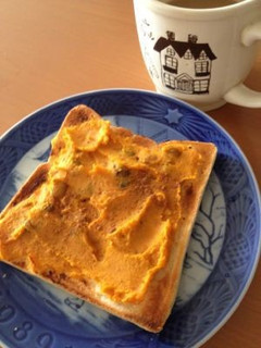 かぼちゃの煮物リメイク◎クリームトースト-レシピのメイン写真