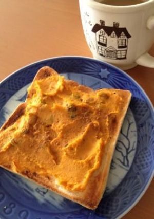 かぼちゃの煮物リメイク◎クリームトースト-レシピのメイン写真