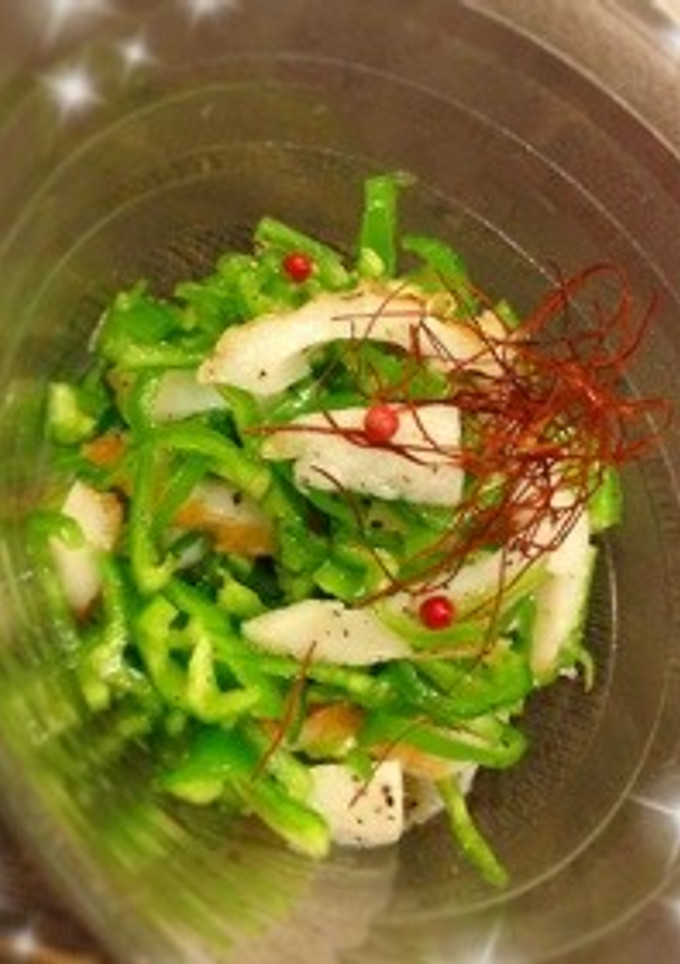 ピーマンとちくわの簡単ぉつまみ-レシピのメイン写真