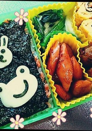 キャラ弁 カエルとうさぎ-レシピのメイン写真
