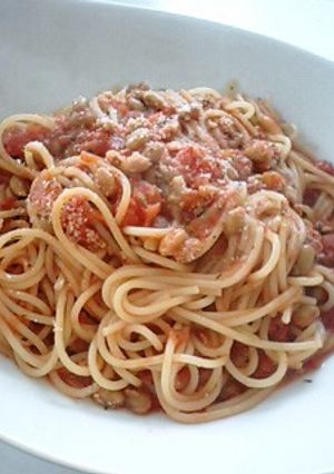 トマト納豆パスタ-レシピのメイン写真
