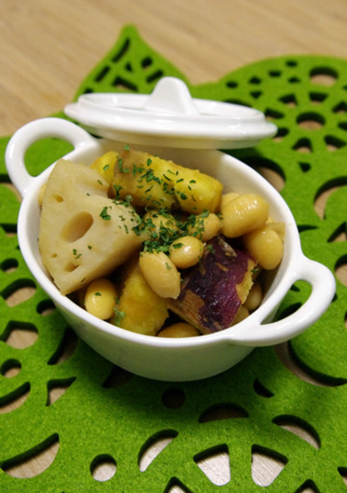 お弁当に。根菜と大豆の炒り煮-レシピのメイン写真