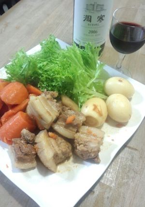 ころころ肉と人参&煮玉子のめんつゆ煮★-レシピのメイン写真