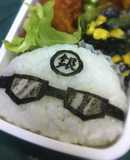 キャラ弁　銀さんのヘルメット（銀魂）
