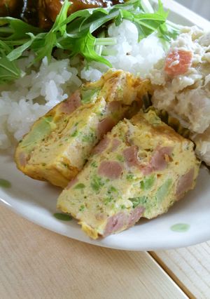 ブロッコリー＆スパム入り厚焼き玉子-レシピのメイン写真
