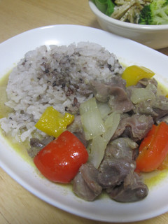 塩麹で♪ 砂肝のグリーンカレー-レシピのメイン写真